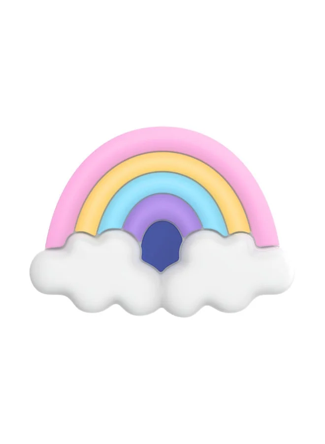 بوب سوكيتس قبضة بوب بريميوم | حامل هاتف قابل للإزالة وإعادة الاستخدام والغسل، يعمل مع حافظة بلاستيكية صلبة ناعمة، غطاء علوي سهل الإزالة للشحن اللاسلكي - قوس قزح