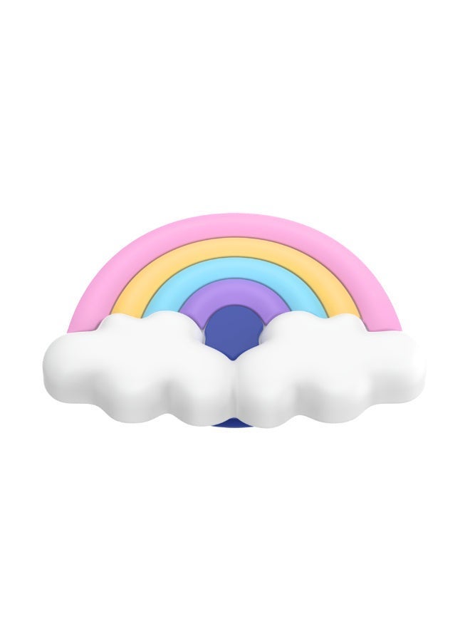 POPSOCKETS PopGrip Premium | قبضة هاتف من الجل وحامل، قابلة للإزالة وإعادة الاستخدام والغسل، تعمل مع جراب بلاستيكي صلب أملس، الجزء العلوي سهل الإزالة للشحن اللاسلكي - قوس قزح - Image 5