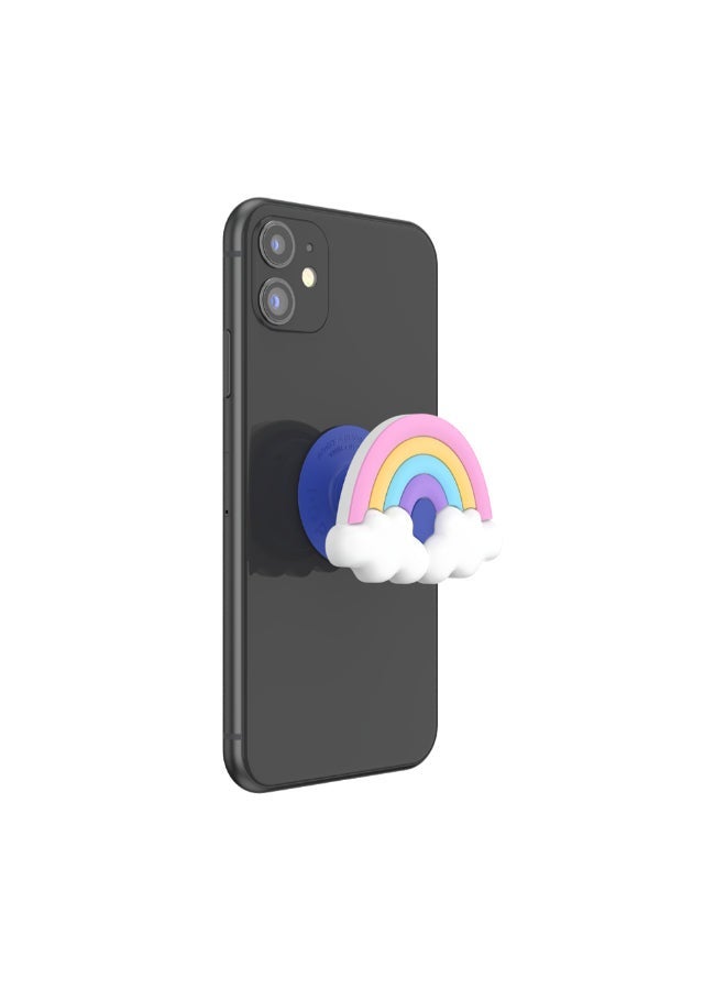 POPSOCKETS PopGrip Premium | قبضة هاتف من الجل وحامل، قابلة للإزالة وإعادة الاستخدام والغسل، تعمل مع جراب بلاستيكي صلب أملس، الجزء العلوي سهل الإزالة للشحن اللاسلكي - قوس قزح - Image 4