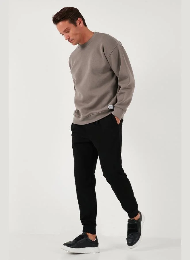 بوراتي سويت شيرت رجالي قطن ناعم بياقة دائرية بقصة عادية