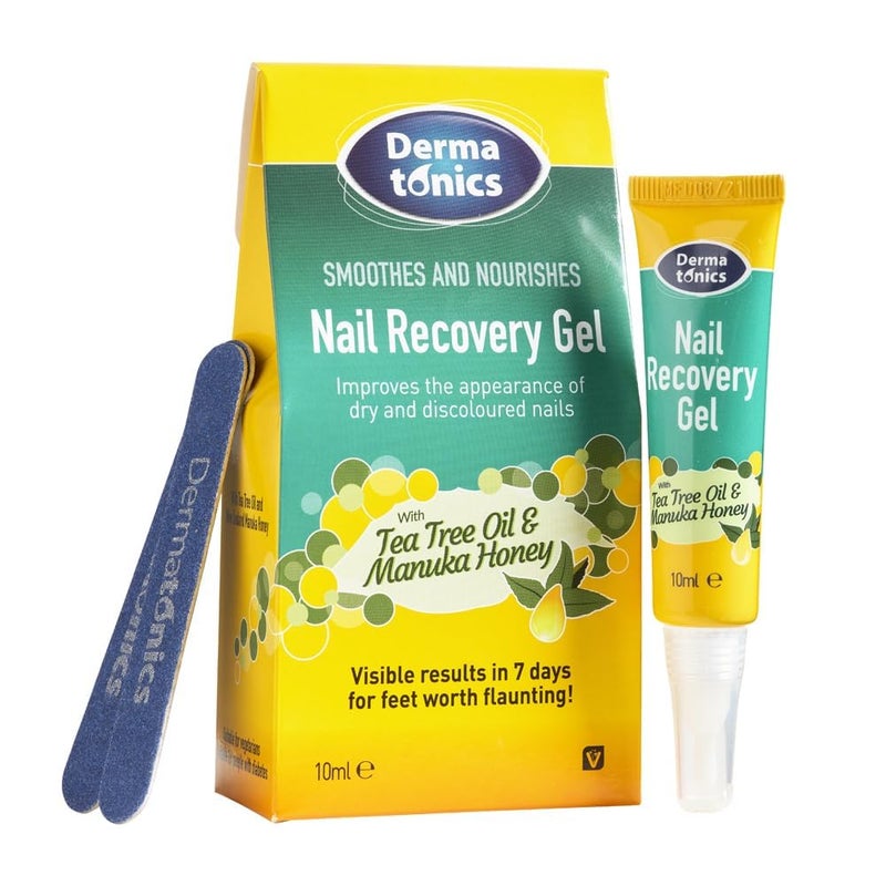Nail Recovery Gel  Smoothes and Nourishes Improves the Appearance of Dry and Discolored Nails  With Tea Tree Oil and Manuka Honey  034Oz
