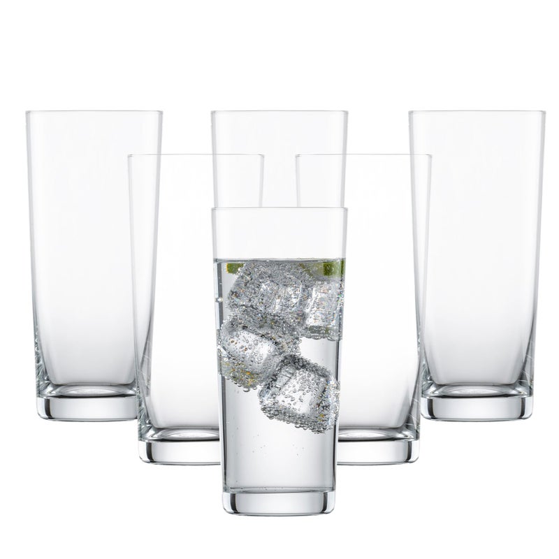 SCHOTT ZWIESEL Basic Bar Tumblers 13 Ounce Set of 6 MediumSized Longdrink Glasses DishwasherSafe Tritan Crystal Glasses Made in Germany