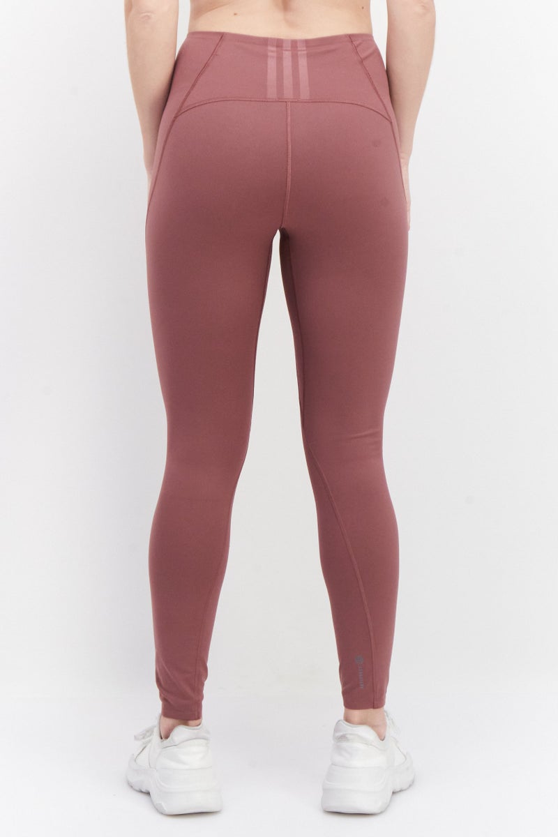 Adidas x Parley Women Sportswear Fit Brand Logo Leggings, Burgundy - Image 2