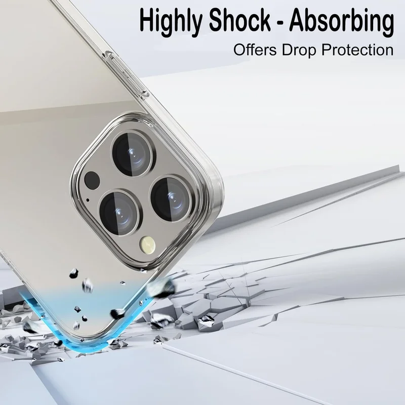 Bluepeak  BluePeak Case For iPhone 15 Pro max Clear Case Thin Transparent Silicone Gel Cover Case for iPhone 15 Pro max (Clear)  | Best Price UAE