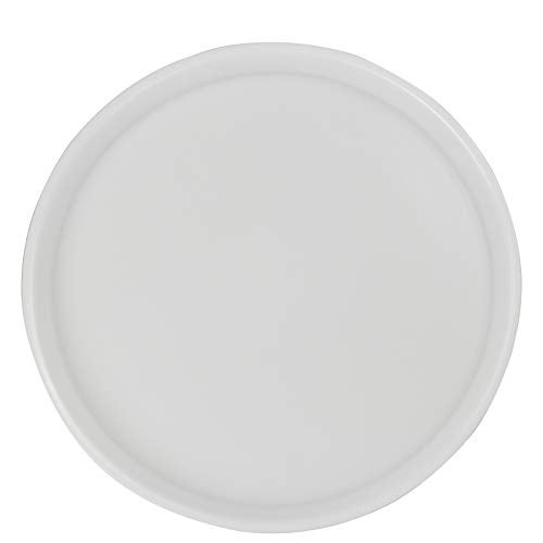 Saedy White Plastic Fast Food Trays Round Serving Trays4 Packs