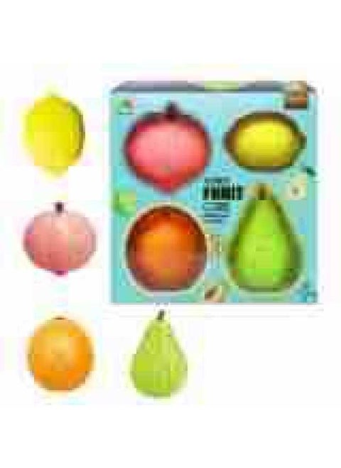 Q Cute Fruit Cube Suit Gift Box English Packaging For Apple Peach Pear Children's Special-shaped Third-order Cube-Color:7870 Fruit Four-piece English Package