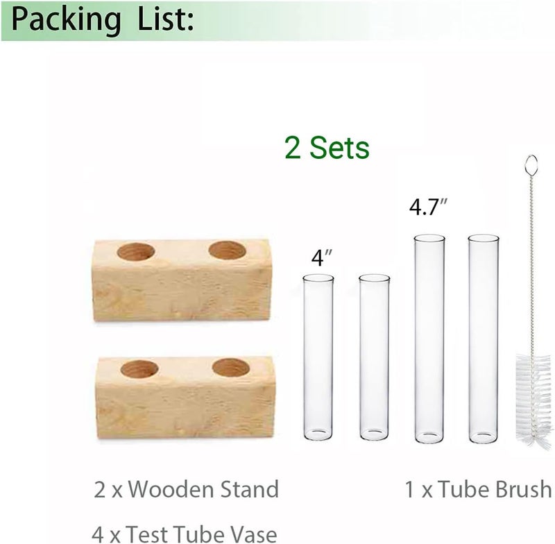 IVOLADOR I Propagation Station, Plants Terrarium, Plants Lover Gifts for Women,Plant Cutting Holder Home décor,Gifts for Women,House Warming New Home-4 Tubes-Beige - Image 4