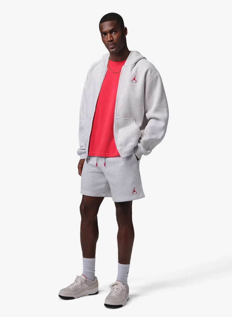 Jordan NEUTRAL GREY/HTR/(UNIVERSITY RED) M J BRK ST FLC 7" SHORT BB for Men | Best Price UAE