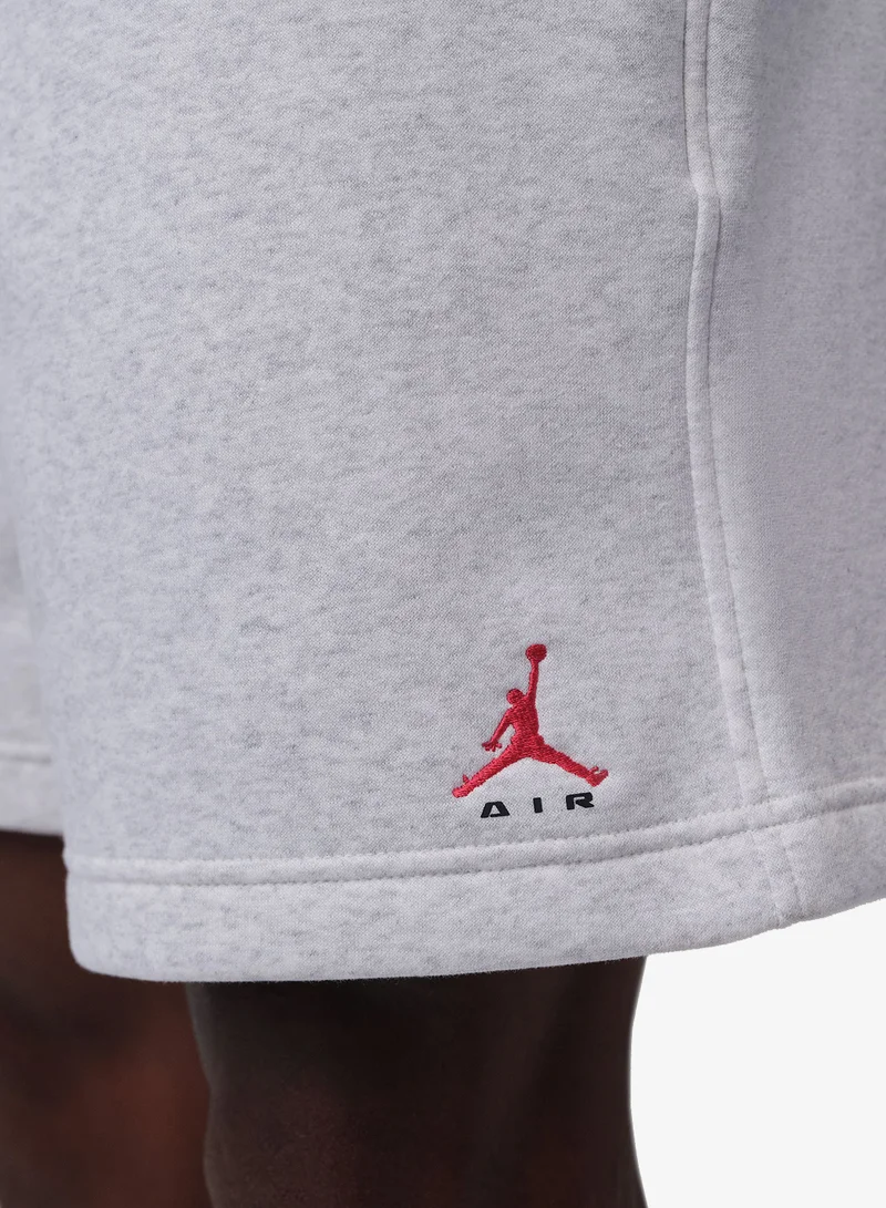 Jordan NEUTRAL GREY/HTR/(UNIVERSITY RED) M J BRK ST FLC 7" SHORT BB for Men | Best Price UAE
