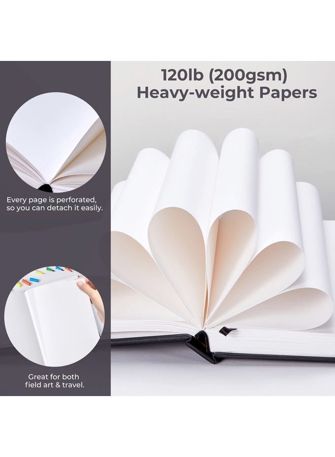 Ohuhu Marker Pads Art Sketchbook, 7x10 inches, 120 LB/200 GSM Drawing Papers, 78 Sheets/156 Pages, Hardcover Sketch Book for Alcohol Markers Christmas Gift - Image 2