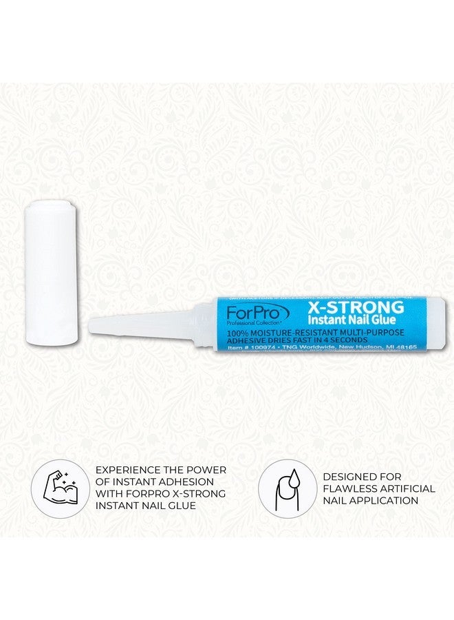ForPro Professional Collection X-Strong Instant Nail Glue, Long-Lasting, Quick-Drying Super Glue For Applying Fake Nails, 0.07 Oz (Pack Of 6) - Image 3