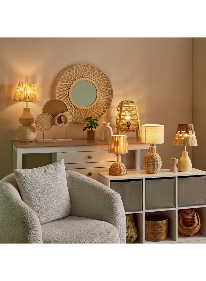Natura Rattan Table Lamp With Raffia Shade 22X42 Cm - Image 5