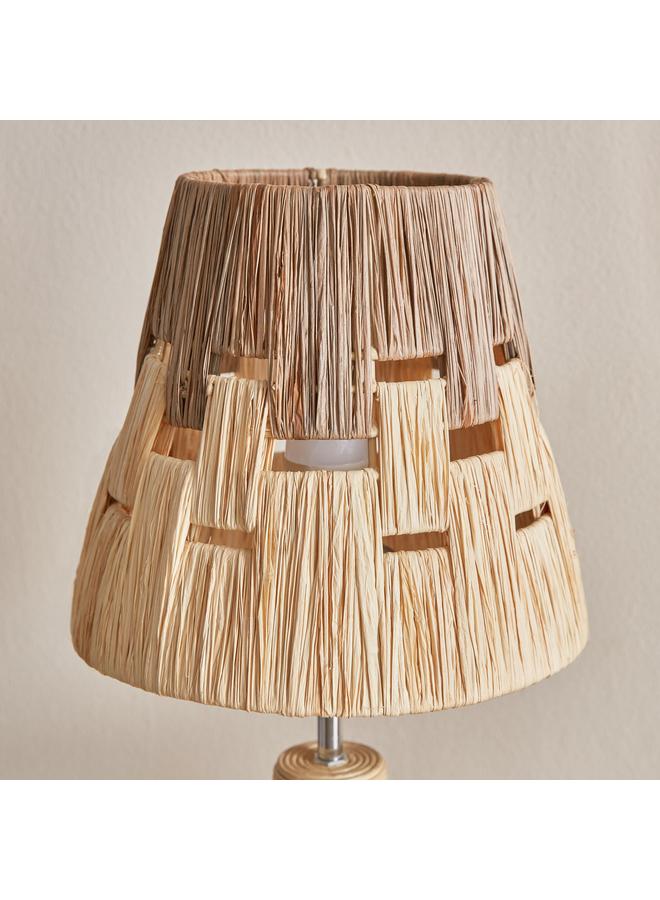 Natura Rattan Table Lamp With Raffia Shade 22X42 Cm - Image 3