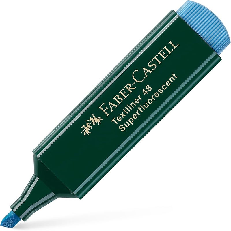 فابير كاستل **Faber-Castell Textliner 48 Superfluorescent Highlighter – لون أزرق، حزمة تحتوي على 10 أقلام** - Image 4