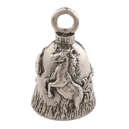Guardian Bell Mustang Good Luck Bell w/Keyring & Black Velvet Gift Bag | Motorcycle Bell | Lead-Free Pewter | Good Luck Gift to Friends & Family | Bike Bell | Made in USA - Image 1