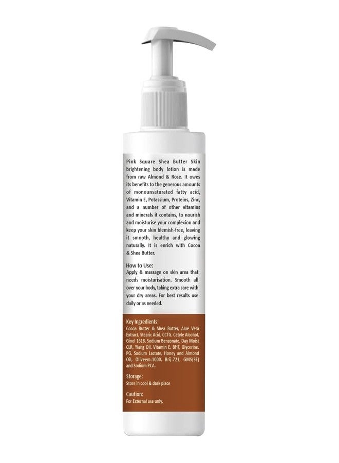 Pink Square Shea Butter Body Lotion – 200ml | Deep Moisturizing & Nourishing Lotion with Natural Shea Butter Extracts | Soft, Smooth & Hydrated Skin | Paraben-Free Daily Skincare | Pack of 1 - Image 5