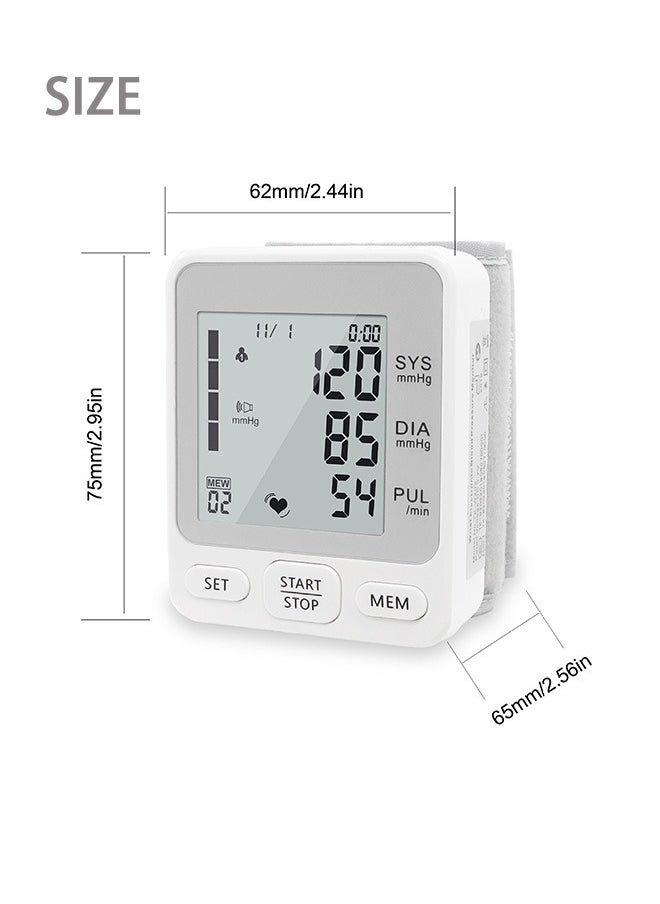 Urit Blood Pressure Monitor with Voice Broadcast, 2x99 Readings Memory Wrist Bp Machine  - Image 2