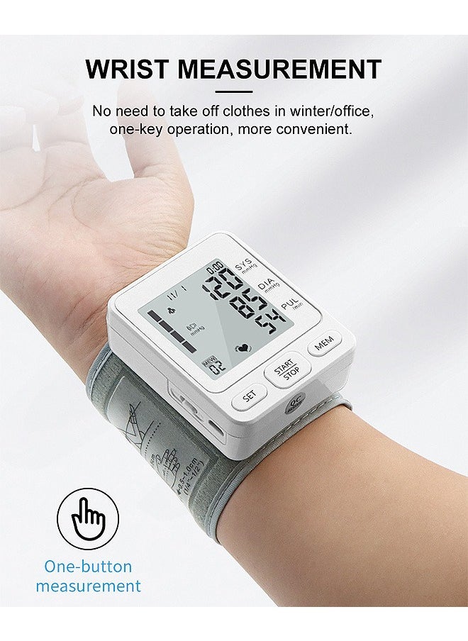 Urit - Blood Pressure Monitor with Voice Broadcast, 2x99 Readings Memory Wrist Bp Machine - Image 1
