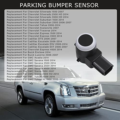JDMSPEED Set of 4 Pcs Rear Bumper Backup Parking Sensor w/O-Ring Replacement for Chevrolet Cadillac GMC Chevy Saturn Buick Replaces 25961317 15239247 25961321 21995586 25962147 Parking Assist Sensors - Image 2