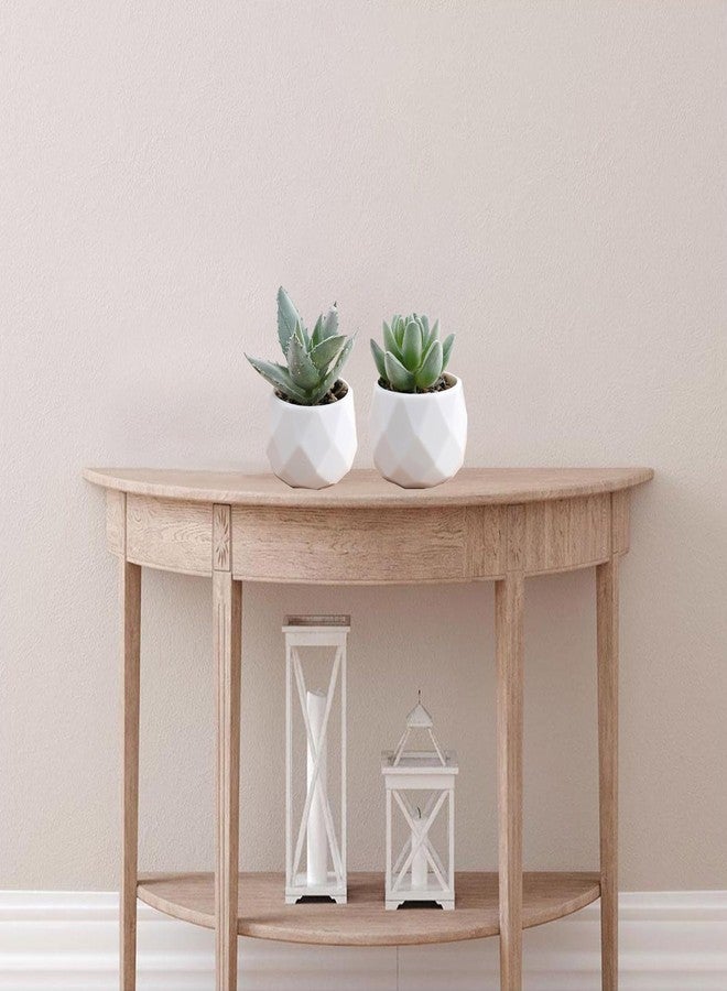 HVEST 2 Pcs Succulents Plants Artificial with Pot Small Fake Potted Plants Artificial Decor Green Faux Plants for Living Room Bedroom Office Desk Bookshelf Bathroom Decor Artificial Plants - Image 4