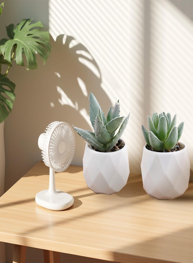 HVEST 2 Pcs Succulents Plants Artificial with Pot Small Fake Potted Plants Artificial Decor Green Faux Plants for Living Room Bedroom Office Desk Bookshelf Bathroom Decor Artificial Plants - Image 3