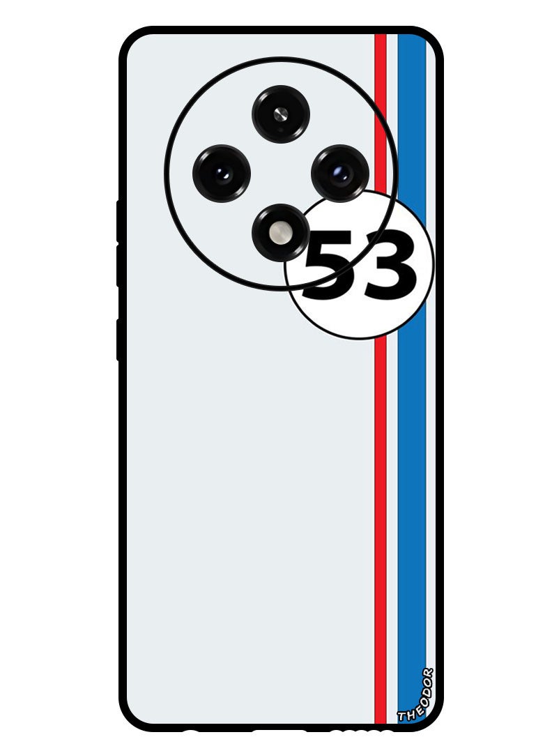 Theodor Protective Case Anti Scratch Shock Proof Bumper Cover For Oppo A3 Pro Red and blue stripes 53 - Image 1