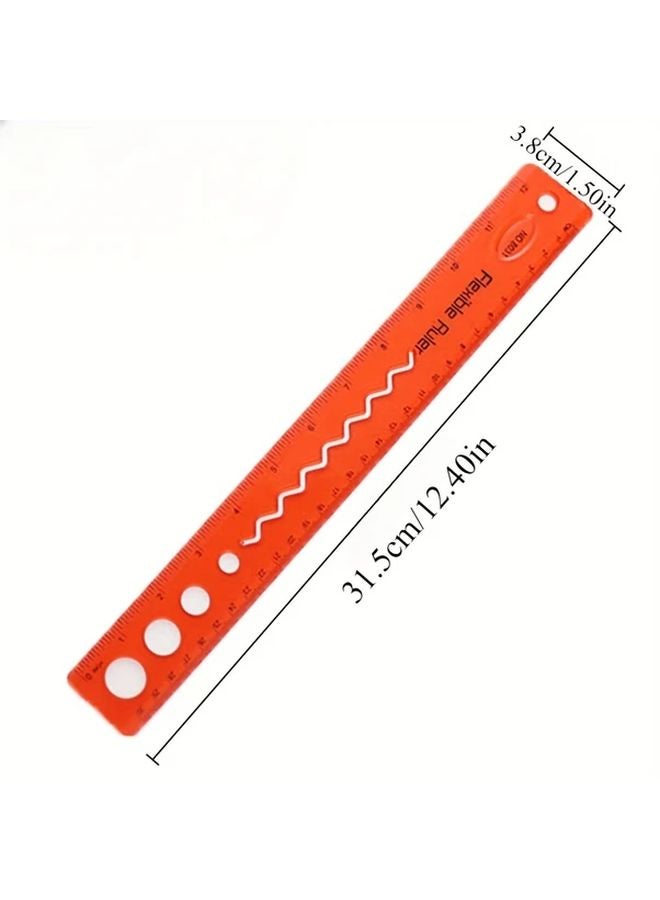 2pcs Blue FlexiMeas Silicone Ruler Multi Functional Foldable Measuring Tool - Image 5