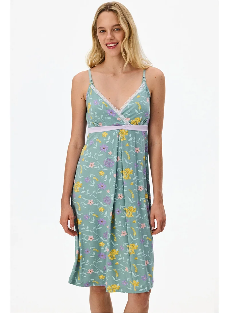Penti Women Mama Blossom Sleeveless Mint/Green Night Dress