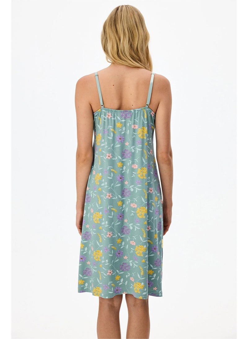 Penti Women Mama Blossom Sleeveless Mint Green Night Dress - Image 5