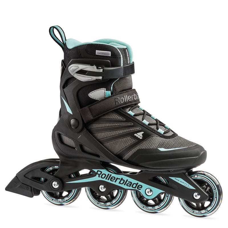 Rollerblade Zetrablade Women's Adult Fitness Inline Skate, Black/Light Blue, US Women's 10 - Image 1