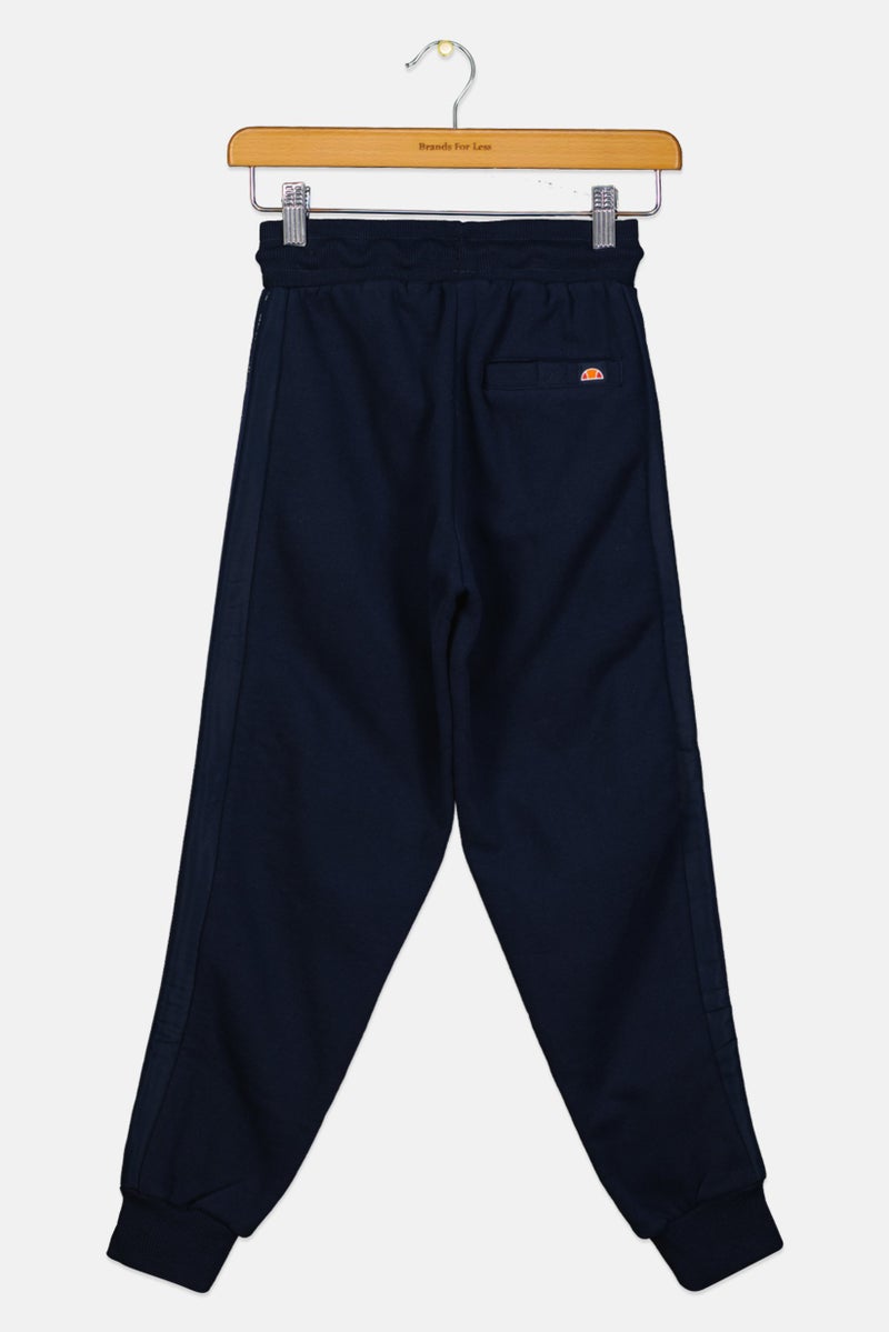 Ellesse Kids Boy Drawstring Embroidered Logo Outdoor Sweatpants, Navy  - Image 2