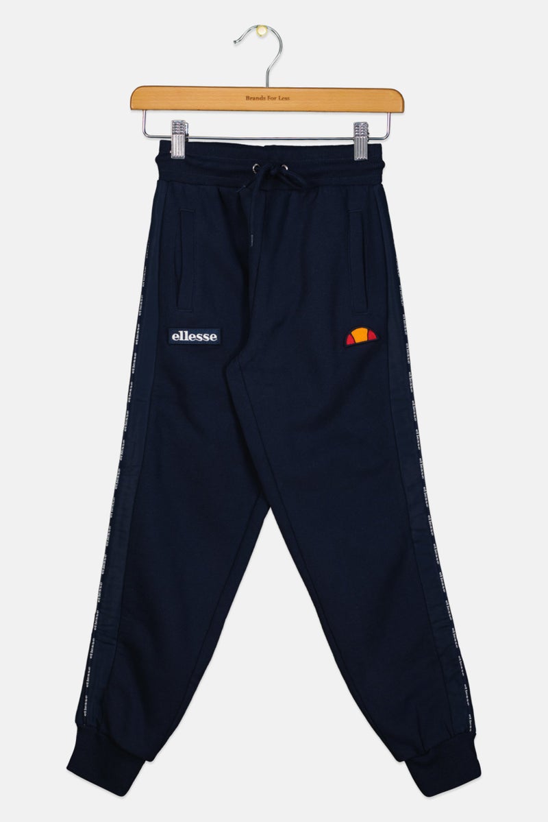 Ellesse Kids Boy Drawstring Embroidered Logo Outdoor Sweatpants, Navy  - Image 1
