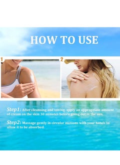 Generic Hyaluronic Sunscreen, Sunscreen SPF 50+, Sun Cream For High Sun Protection, Ultra Light UV Protetion Suncream, Long-sting Anti-Sweat, Anti-Eye Stinging, Sensitive Skin, Travel Size 50g  - Image 4