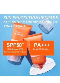 Generic Hyaluronic Sunscreen, Sunscreen SPF 50+, Sun Cream For High Sun Protection, Ultra Light UV Protetion Suncream, Long-sting Anti-Sweat, Anti-Eye Stinging, Sensitive Skin, Travel Size 50g  - Image 5