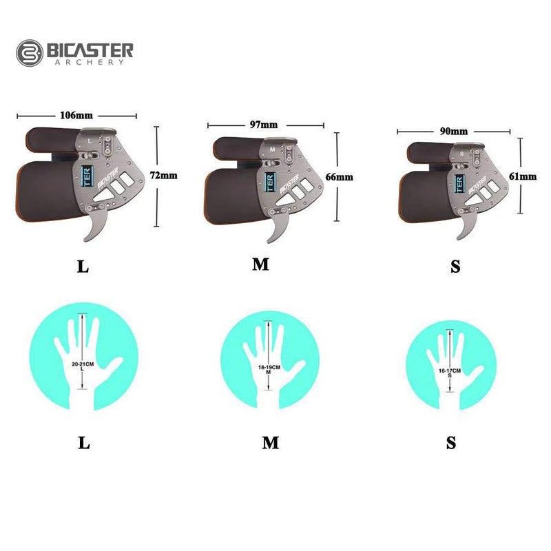 BICASTER Archery Finger Tab Guard Protection Genuine Leather + Aluminum for Tradition Bow Hunting Shooting Arrow (Silver, Large) - Image 4