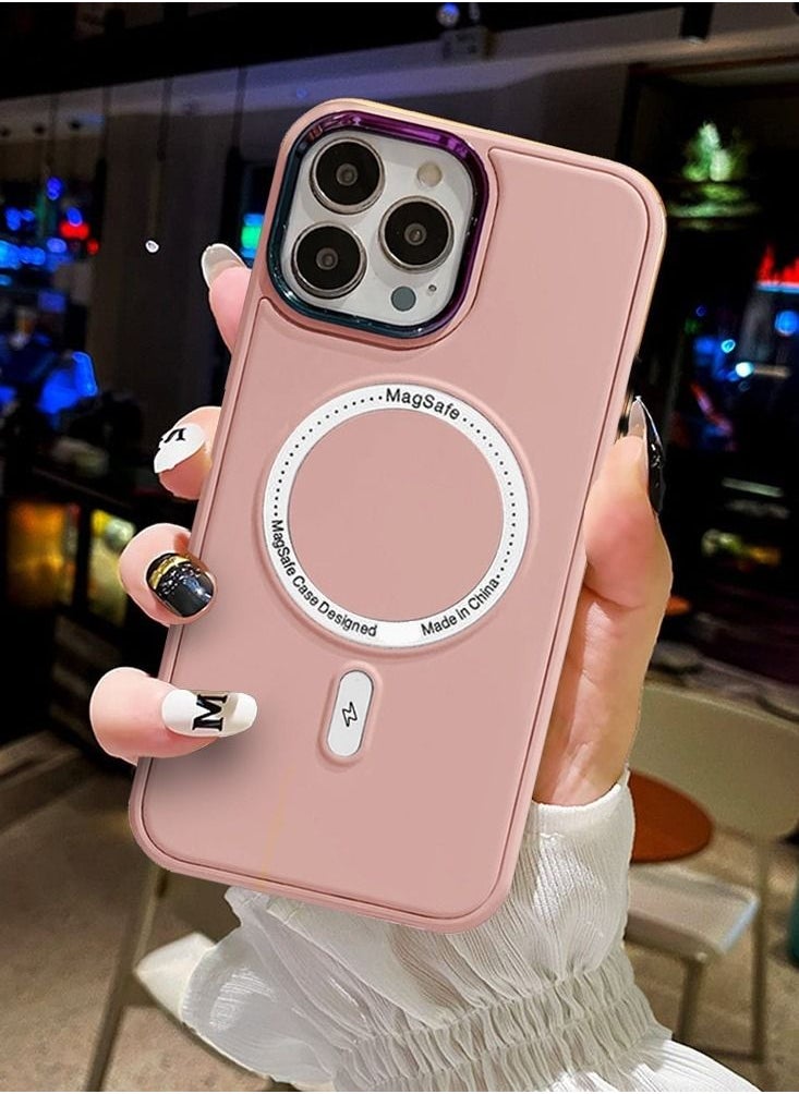 JOWAY - iPhone 14 Pro MagSafe Case Magnetic Cover Protective Shockproof Wireless Charging Compatible Pink - Image 1
