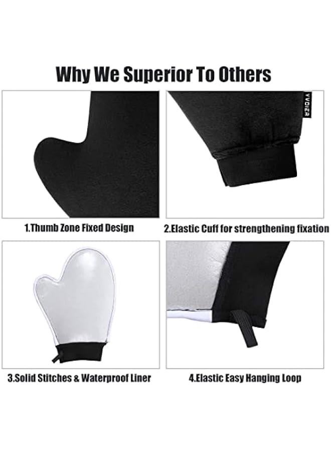 Self Tanning Mitt Applicator Kit 4 in 1 Self Applicator Set with Exfoliating Glove,Tan Mitt Applicator, Tanning Back Lotion Applicators for Your Back,Face Mitt for Tanning Lotion, Spray, Mousse - Image 2