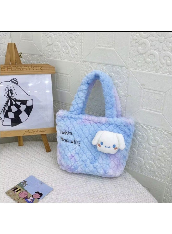 Loquat Yugui Ledi Pudding Cool Rice Tie-Dye Handheld Bow Old Duck Purple Doll Doll Doll Machine Grasp Gift-Specifications:Cinnamon Tie Dye Handbag - Image 1