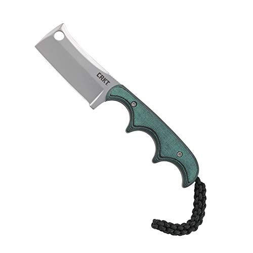CRKT Minimalist Cleaver EDC : Compact Everyday Carry Fixed Blade , Folts Utility Knife with Bead Blast Finish, Resin Infused Fiber Handle, and Sheath 2383 - Image 1