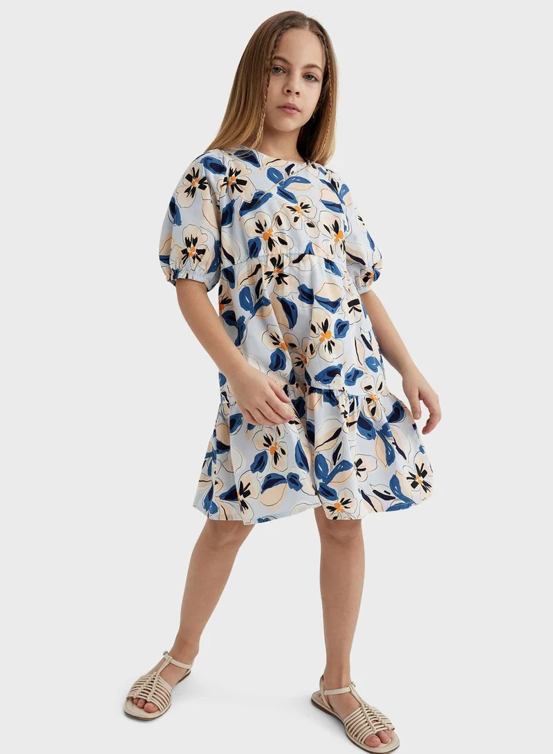 DeFacto Floral Tiered Dress