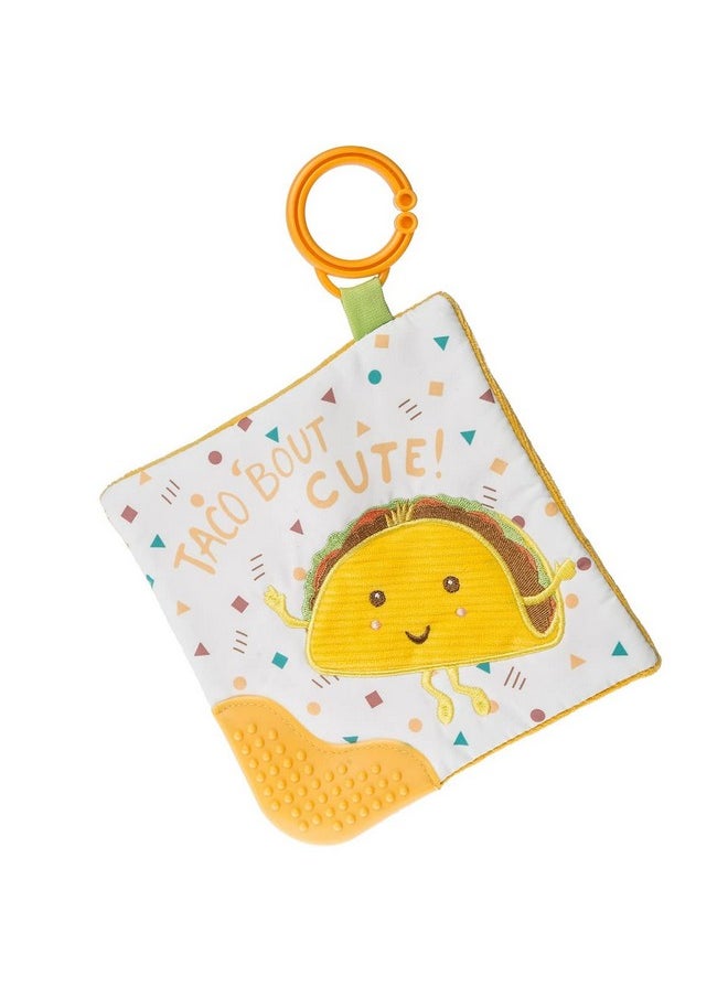 Mary Meyer Sweet Soothie Crinkle Teether Toy With Baby Paper And Squeaker 6 X 6Inches Taco Bout Cute  - Image 1
