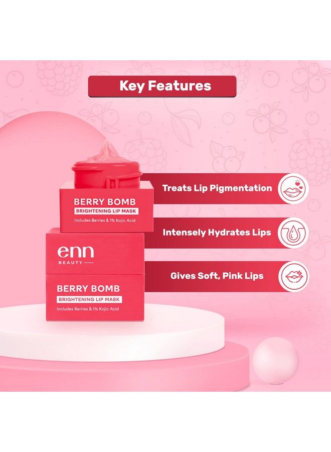 Enn Berry Bomb Tinted Lip Mask for Intense Hydration, Nourishes Dry, Damaged & Chapped Lips with Natural Berries Extract & Hyaluronic Acid for Lip Pigmentation Removal, 6Gm - Image 4