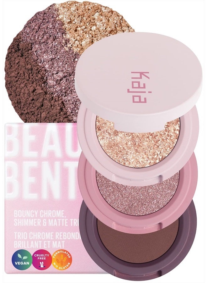 KAJA Eye Bento Collection - Bouncy Eyeshadow Trio | 17 Mauve Bouquet | Mauve Berry Tone | Vegan, Cruelty free - Image 1