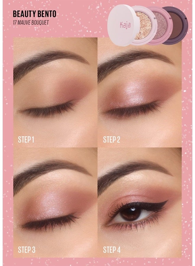 KAJA Eye Bento Collection - Bouncy Eyeshadow Trio | 17 Mauve Bouquet | Mauve Berry Tone | Vegan, Cruelty free - Image 5