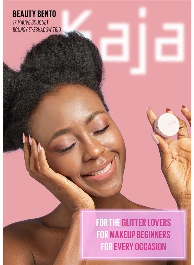 KAJA Eye Bento Collection - Bouncy Eyeshadow Trio | 17 Mauve Bouquet | Mauve Berry Tone | Vegan, Cruelty free - Image 2
