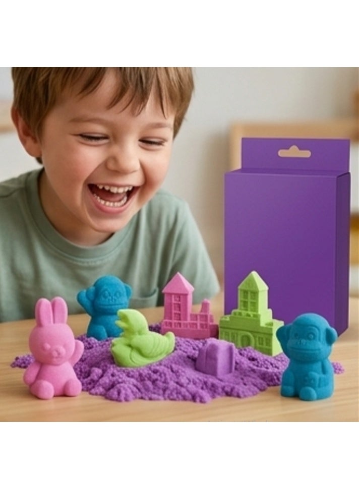 TOY GARDEN Magic Sand Clay Box for Kids – Colorful Molding Sand Kit with Tools, Sensory Play Toy Set, Age 3+ - Image 5