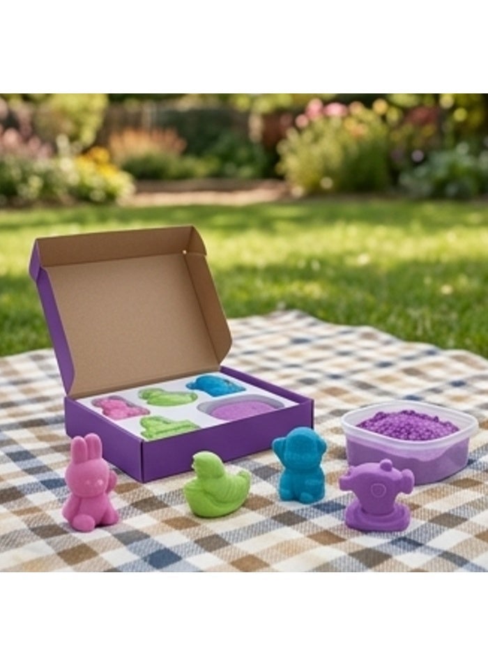 TOY GARDEN Magic Sand Clay Box for Kids – Colorful Molding Sand Kit with Tools, Sensory Play Toy Set, Age 3+ - Image 5