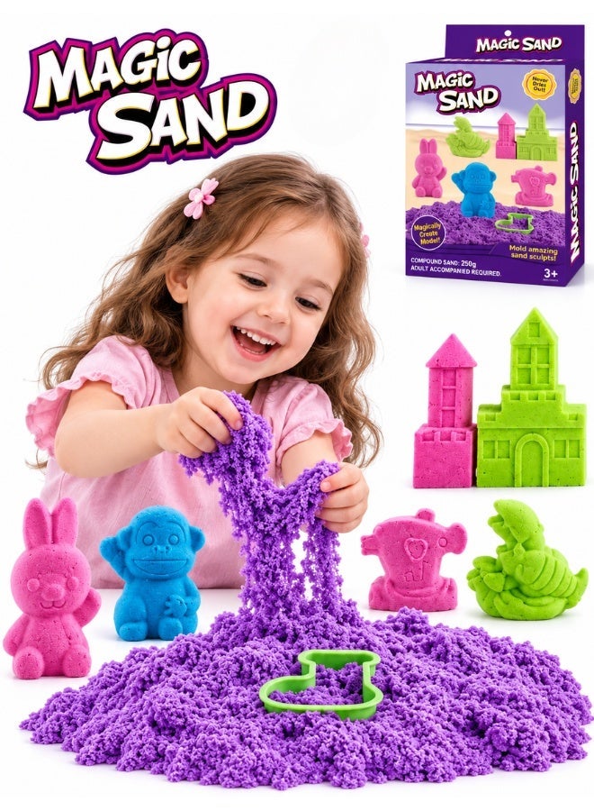 TOY GARDEN Magic Sand Clay Box for Kids – Colorful Molding Sand Kit with Tools, Sensory Play Toy Set, Age 3+ - Image 2