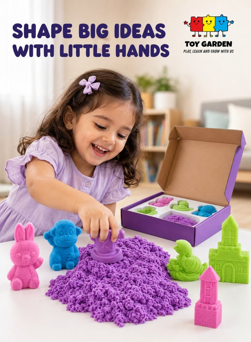 Magic Sand Clay Box for Kids – Colorful Molding Sand Kit with Tools, Sensory Play Toy Set, Age 3+ - Image 1