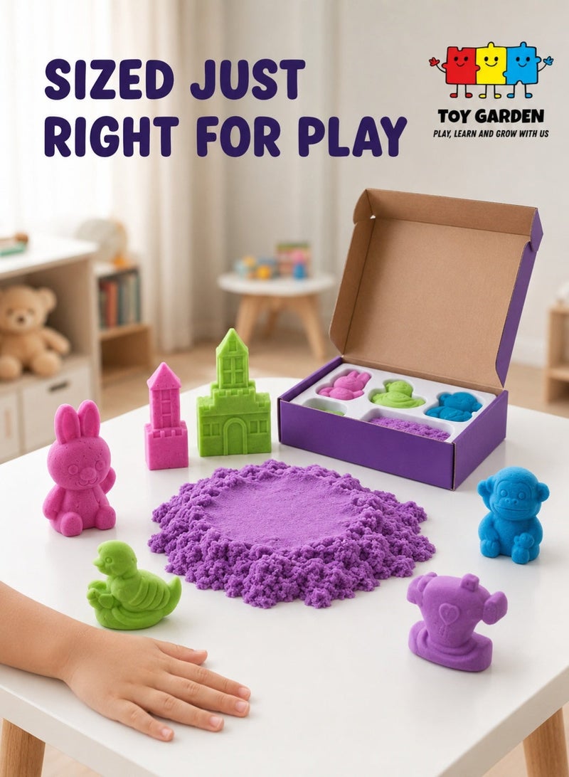 Magic Sand Clay Box for Kids – Colorful Molding Sand Kit with Tools, Sensory Play Toy Set, Age 3+ - Image 4